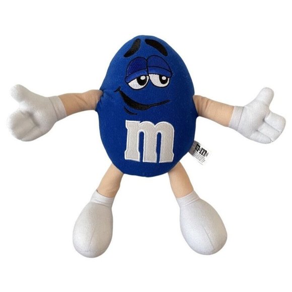 Blue M&M Posable Bendable Arms and Legs Plush, 10 3/4” - Picture 1 of 10